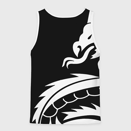 Мужская майка без рукавов Doom dragon steel / 3D-Белый – фото 2