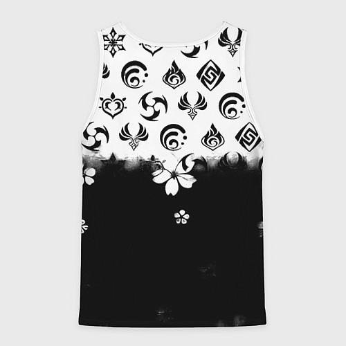 Мужская майка без рукавов Doom черно белые аниме / 3D-Белый – фото 2