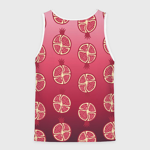 Мужская майка без рукавов Сочные гранаты / 3D-Белый – фото 2