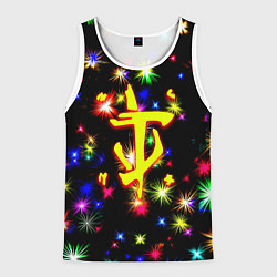 Мужская майка без рукавов Doom новогодние искры