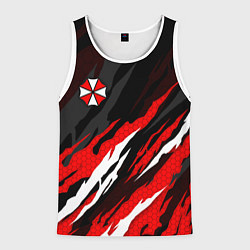 Майка-безрукавка мужская Umbrella - красное пламя, цвет: 3D-белый