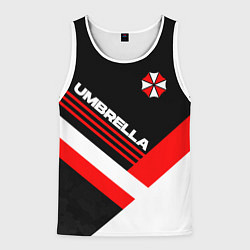 Майка-безрукавка мужская Umbrella - classic uniform, цвет: 3D-белый