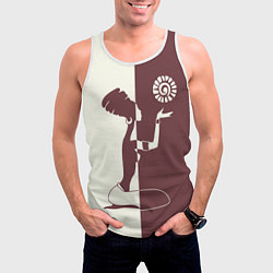 Майка-безрукавка мужская Силуэт африканки, цвет: 3D-белый — фото 2