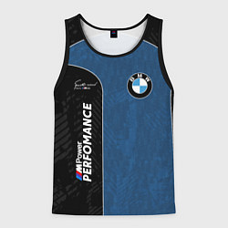 Майка-безрукавка мужская BMW Performance Power, цвет: 3D-черный