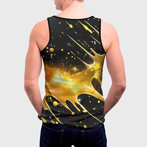 Мужская майка без рукавов Саша не следует правилам - Саша их устанавливает / 3D-Черный – фото 4