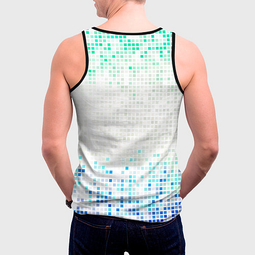 Мужская майка без рукавов Саня как танк - прет на пролом / 3D-Черный – фото 4