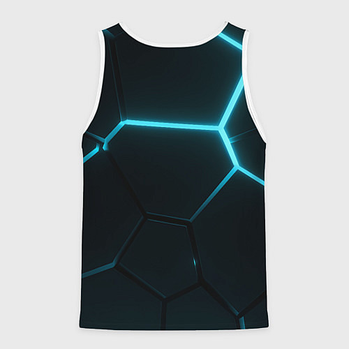 Мужская майка без рукавов Авторитет Саши не обсуждается сто процентов / 3D-Белый – фото 2