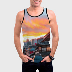Майка-безрукавка мужская Япония, цвет: 3D-черный — фото 2