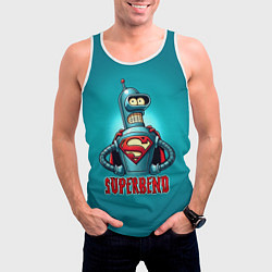 Майка-безрукавка мужская Bender superman - collaboration, цвет: 3D-белый — фото 2