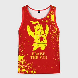 Майка-безрукавка мужская Praise the sun - dark souls, цвет: 3D-красный