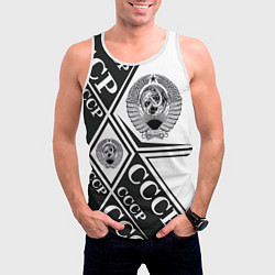 Майка-безрукавка мужская СССР, цвет: 3D-белый — фото 2
