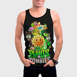 Майка-безрукавка мужская I push my fingers into my eyes, цвет: 3D-черный — фото 2