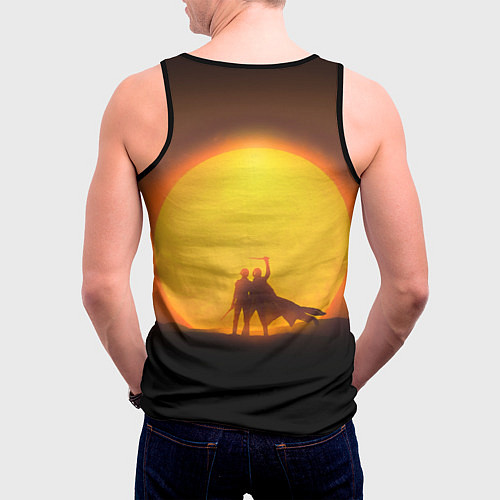 Мужская майка без рукавов Paul Atreides and Chani / 3D-Черный – фото 4