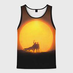 Майка-безрукавка мужская Paul Atreides and Chani, цвет: 3D-черный