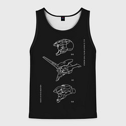 Майка-безрукавка мужская Евангелион Eva, цвет: 3D-черный