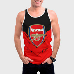 Майка-безрукавка мужская Arsenal текстура краски, цвет: 3D-белый — фото 2