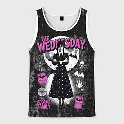 Майка-безрукавка мужская Уэнсдэй из семейки Аддамс, цвет: 3D-белый