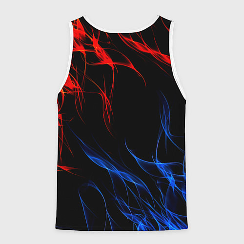 Мужская майка без рукавов Интер битва огней / 3D-Белый – фото 2
