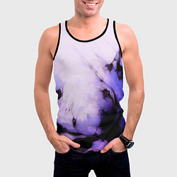 Майка-безрукавка мужская Взрывной индиго светлый, цвет: 3D-черный — фото 2