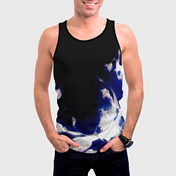 Майка-безрукавка мужская Синее пламя, цвет: 3D-черный — фото 2