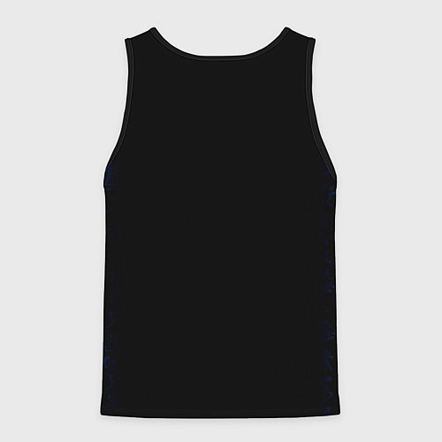 Мужская майка без рукавов Поднятие уровня в одиночку с иероглифами / 3D-Черный – фото 2