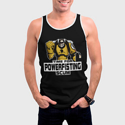 Майка-безрукавка мужская Power Fist, цвет: 3D-белый — фото 2