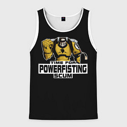 Майка-безрукавка мужская Power Fist, цвет: 3D-белый