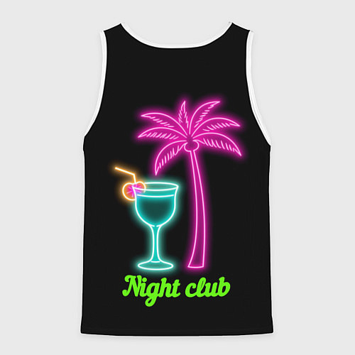 Мужская майка без рукавов Night club neon / 3D-Белый – фото 2