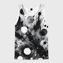 Мужская майка без рукавов Абстрактная чёрно-белая композиция