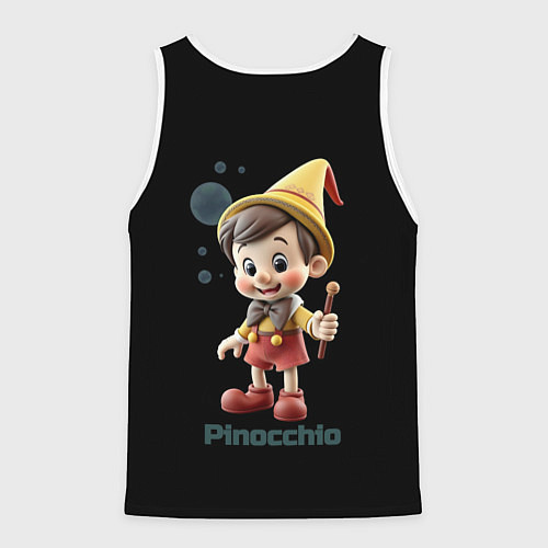 Мужская майка без рукавов Pinocchio / 3D-Белый – фото 2