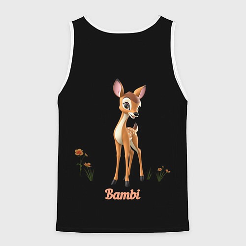 Мужская майка без рукавов Bambi / 3D-Белый – фото 2