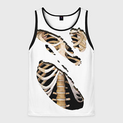 Майка-безрукавка мужская Дыры с костями, цвет: 3D-черный