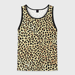 Майка-безрукавка мужская Мелкий леопардовый, цвет: 3D-черный