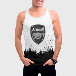Майка-безрукавка мужская Arsenal черный лес, цвет: 3D-белый — фото 2
