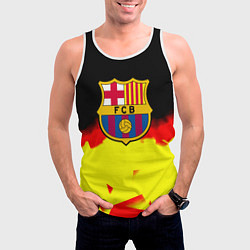 Майка-безрукавка мужская Borussia абстракция золото геометрия, цвет: 3D-белый — фото 2