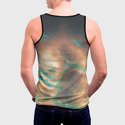 Мужская майка без рукавов Маомао на фоне облаков / 3D-Черный – фото 4