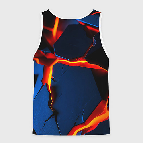 Мужская майка без рукавов Glow orange neon / 3D-Белый – фото 2