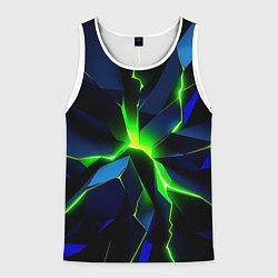 Мужская майка без рукавов Neon green glow