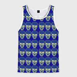 Майка-безрукавка мужская Сияние черепа, цвет: 3D-белый