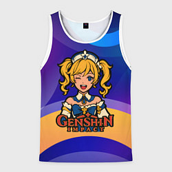 Майка-безрукавка мужская Genshin Impact Барбара, цвет: 3D-белый