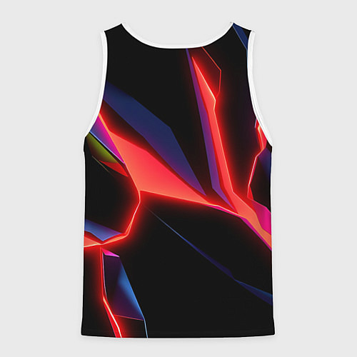Мужская майка без рукавов Neon red / 3D-Белый – фото 2
