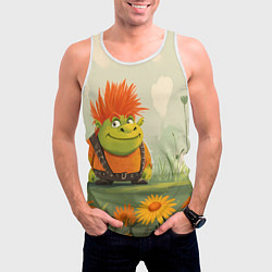 Майка-безрукавка мужская Маленький Шрек с рыжими волосами, цвет: 3D-белый — фото 2