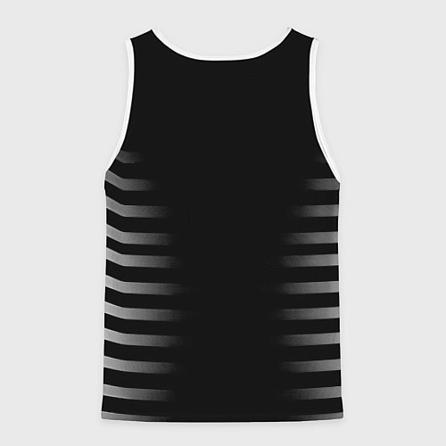 Мужская майка без рукавов Ювентус геометрия полосы / 3D-Белый – фото 2