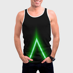 Майка-безрукавка мужская Color neon green, цвет: 3D-белый — фото 2