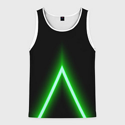 Майка-безрукавка мужская Color neon green, цвет: 3D-белый