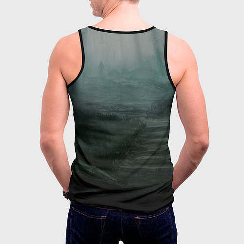Мужская майка без рукавов Франкенштейн свинья невеста / 3D-Черный – фото 4