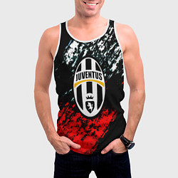 Майка-безрукавка мужская Juventus краски штрихи текстура, цвет: 3D-белый — фото 2