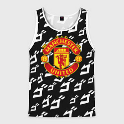 Майка-безрукавка мужская Манчестер Юнайтед x Jojo anime, цвет: 3D-белый