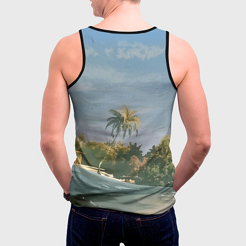 Мужская майка без рукавов Лови волну - чотко мем / 3D-Черный – фото 4