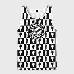 Майка-безрукавка мужская Бавария Мюнхен люди паттерн текстура, цвет: 3D-белый